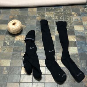 Set of two pairs of black nike softball socks